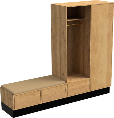 Lysolieret Just Wood Garderobe - Dybde 60 cm