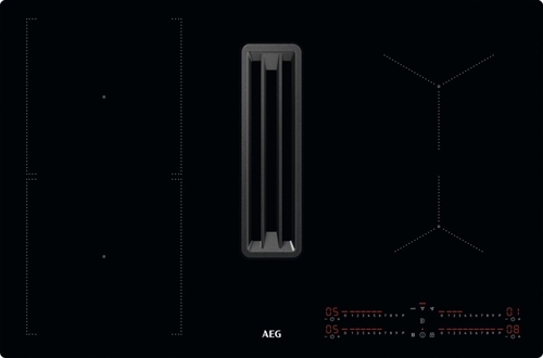 80 cm Induktionskogeplade m/ intgr. Emhætte - AEG 6000 - CCK84543CB