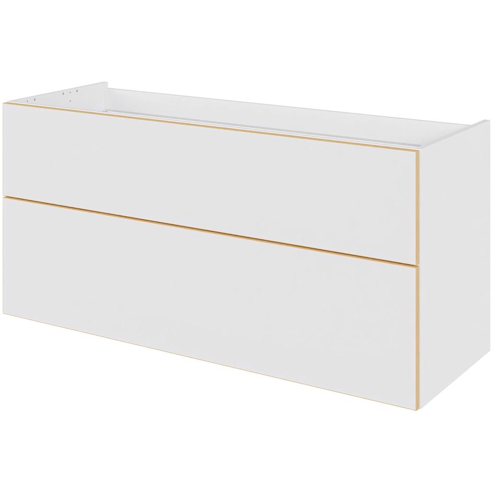 Multi-Living Bad skuffeskab i White/Oak Line H: 57,6 cm D: 44,5 cm - Metalforsag - Bredde: 120 cm