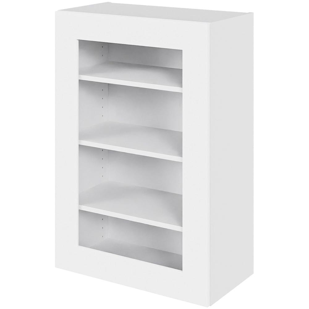 Multi-Living Køkken vitrineskab i Cibo Bianco overskab H: 89,6 cm D: 34,0 cm - Låge med klart glas inklusiv 2 hylder - Bredde: 60 cm