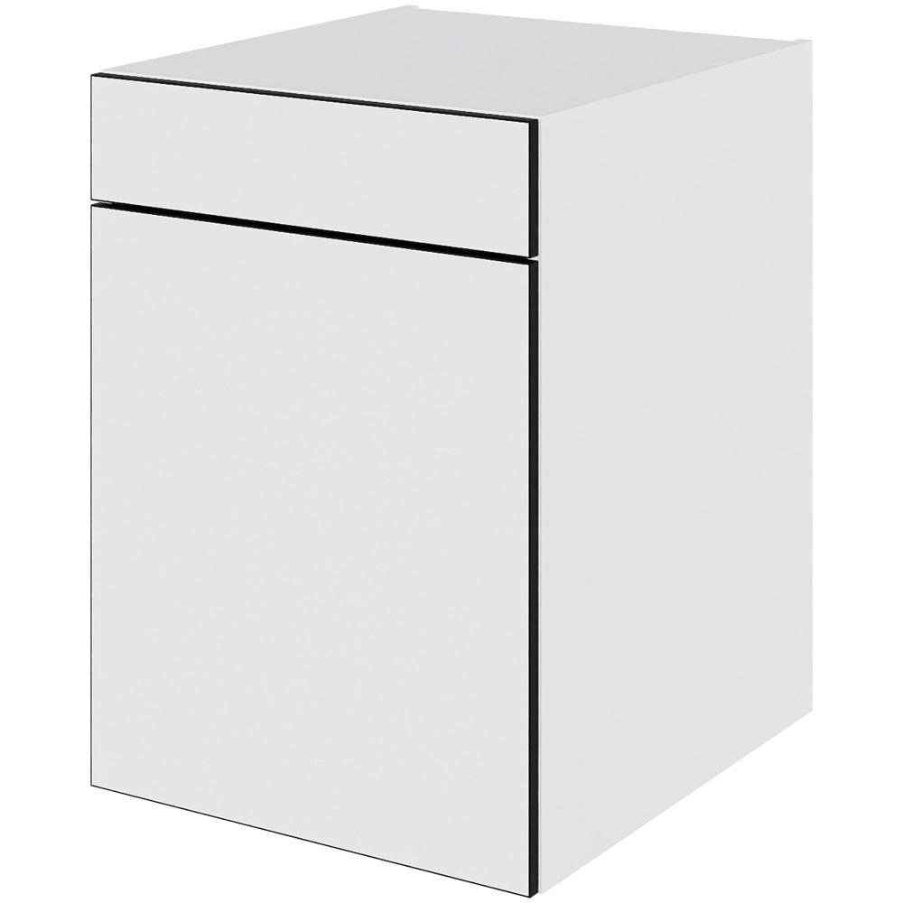 Multi-Living Køkken hyldeskab i White/Black line H: 70,4 cm D: 60,0 cm - 1 låge & skuffe deludtræk/softluk - Bredde: 50 cm