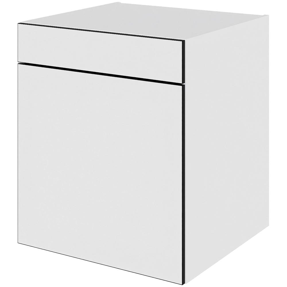 Multi-Living Køkken hyldeskab i White/Black line H: 70,4 cm D: 60,0 cm - 1 låge & skuffe fuldudtræk/softluk - Bredde: 60 cm